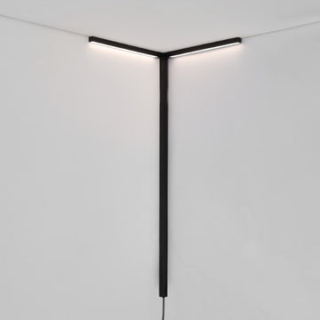 Madsen 18.25" 2-Light Modern Minimalist Iron Integrated Plug-In LED Sconce for Ceiling Corner - JONATHAN Y